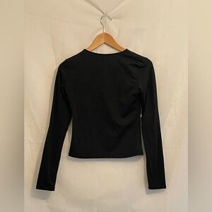 Elegant Black Long Sleeve Women's Top
